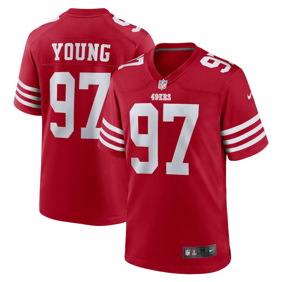 Men San Francisco 49ers #97 Bryant Young Nike Scarlet Retired Player Game NFL Jersey